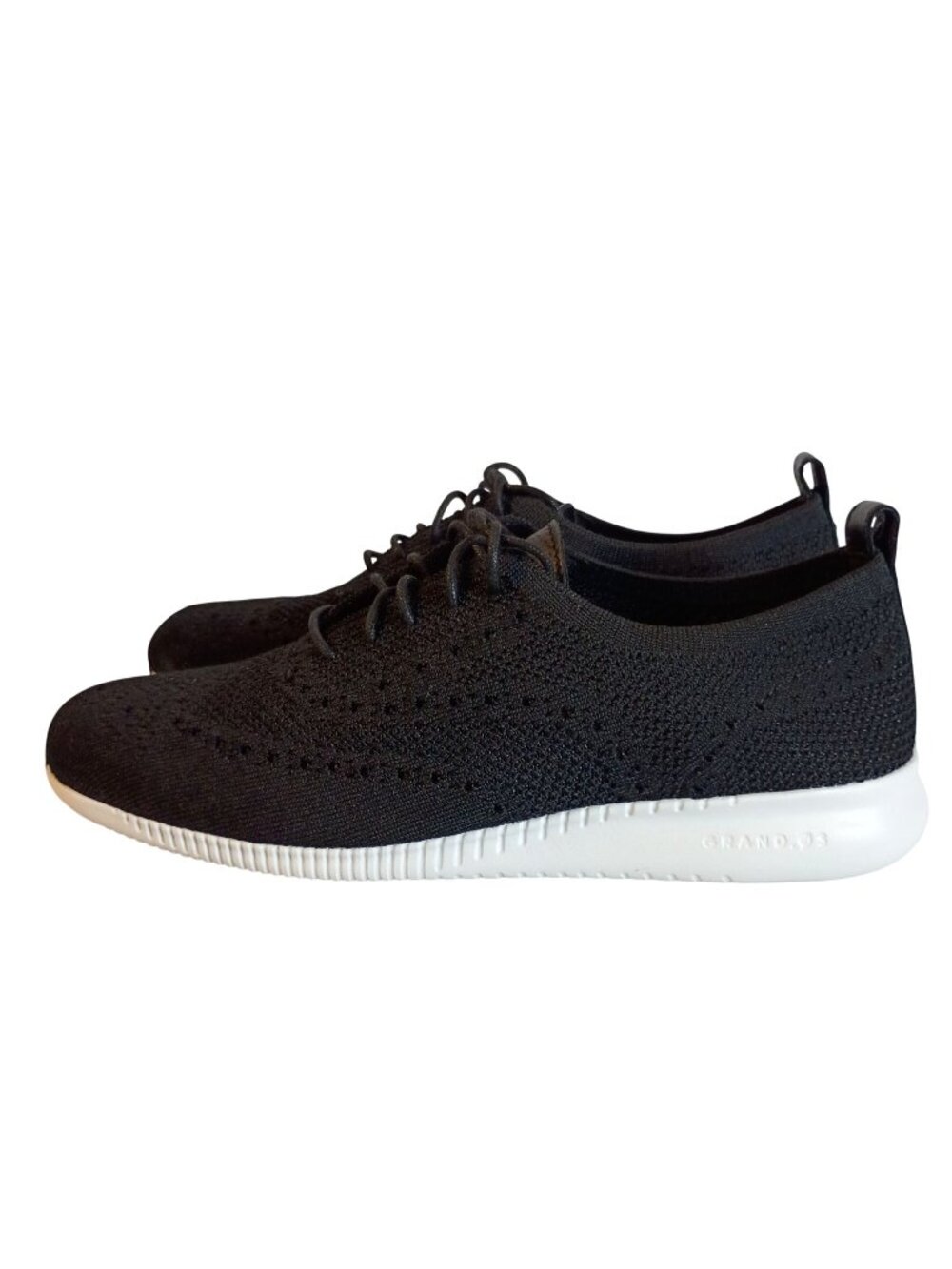 Cole Haan 2.ZEROGRAND Stitchlite Wingtip Oxford Shoes Women's 10 Black Knit NWOB